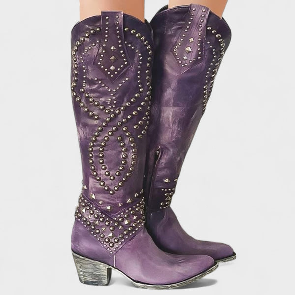 Mia | Western Knee-High Boots